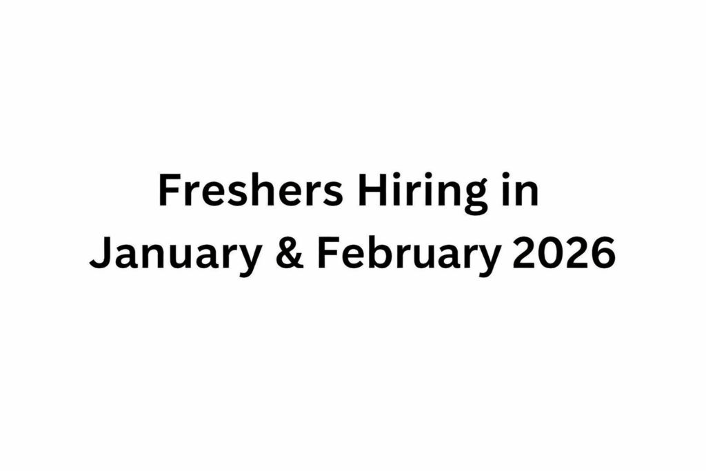 freshers hiring